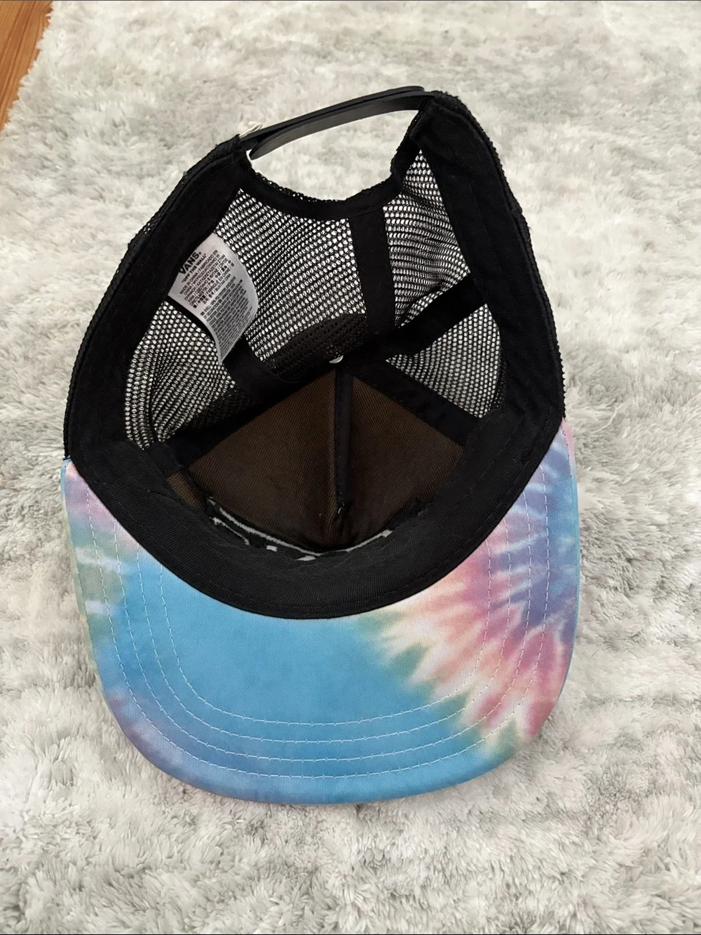 Vans Pastel Tie-Dye Trucker Hat with Black Logo
